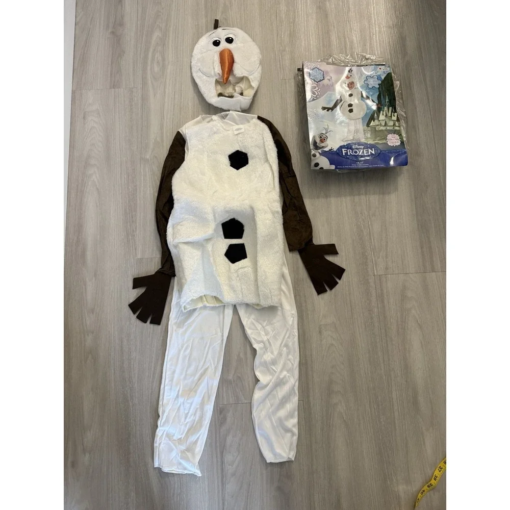 Disney Frozen Olaf Snowman 2 Piece Halloween Costume Child Size Large 4-6